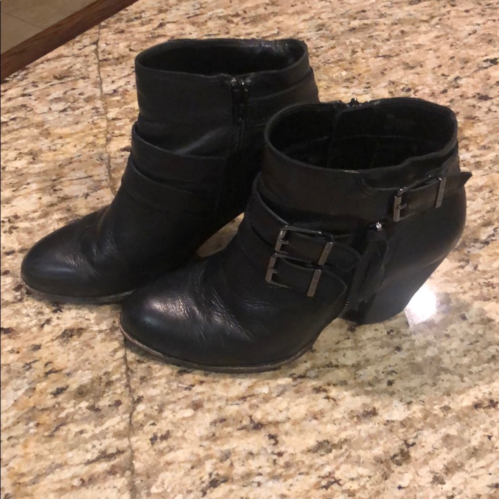 Black Gianni Bini ankle boots.
